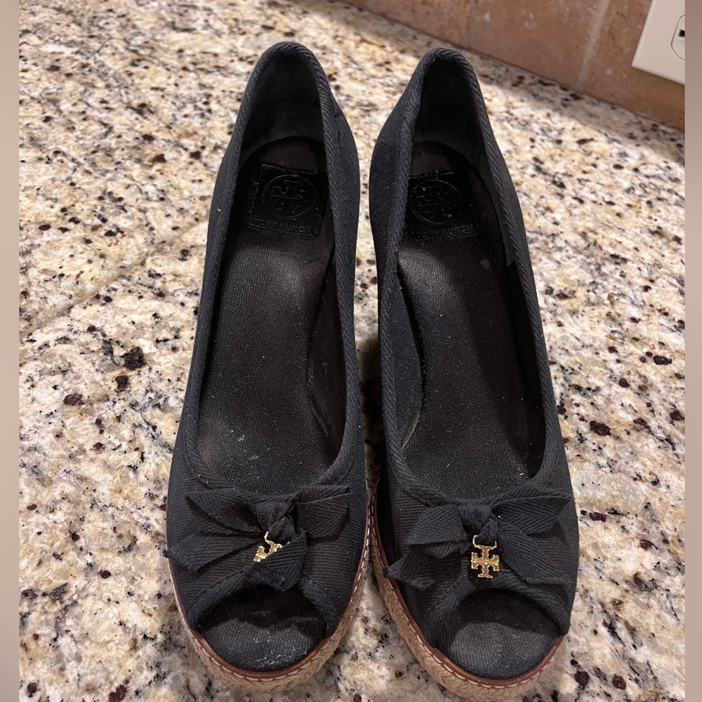 Tory Burch Espadrille Wedge heels size 9.5